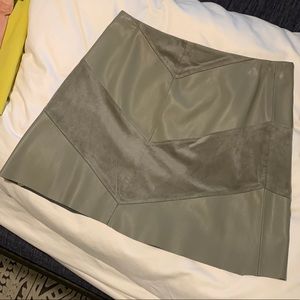 Zara Faux Leather and suede Skirt